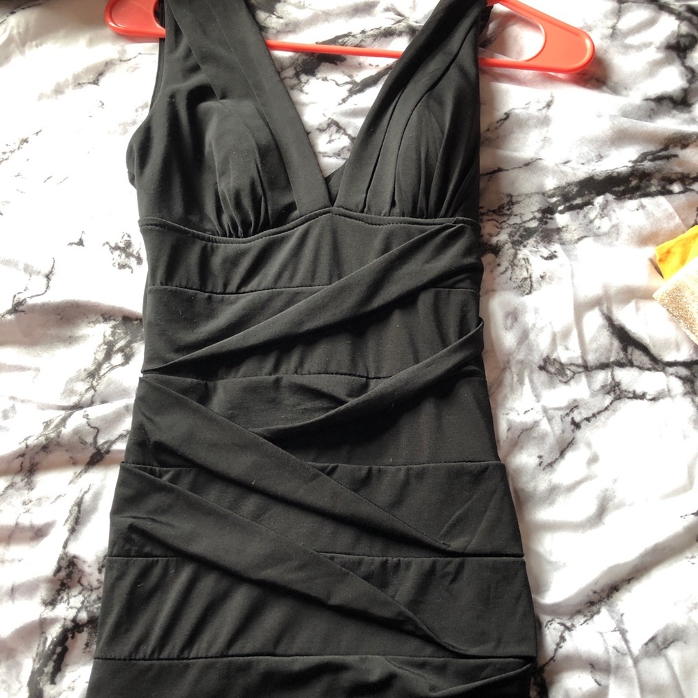 tight black dress